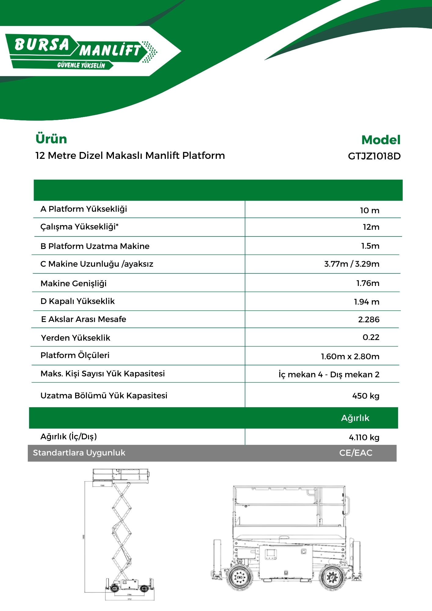 12 Metre Dizel Makaslı Manlift Platform (1)